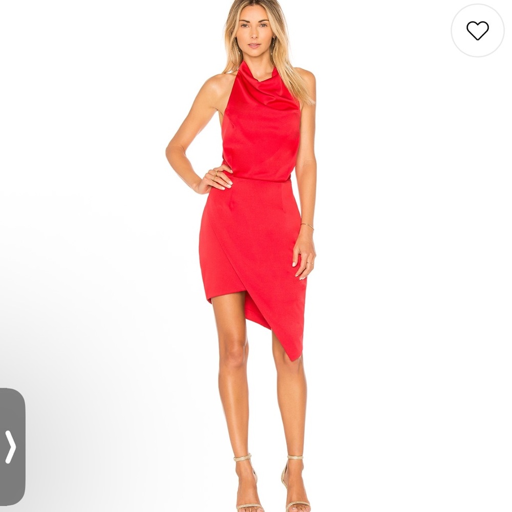 ELLIAT X REVOLVE Scarlet Asymmetrical Mini Dress Camo Dress in Red Dress Sz S
